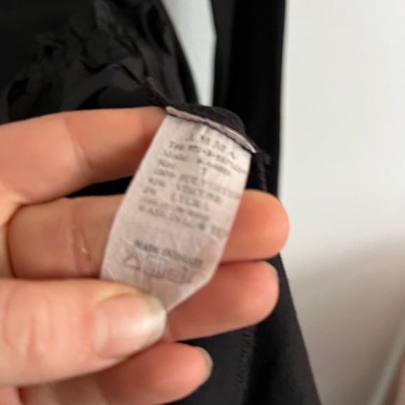 Amma Asymmetrical Ruffle Black Top, size small - Picture 6 of 7